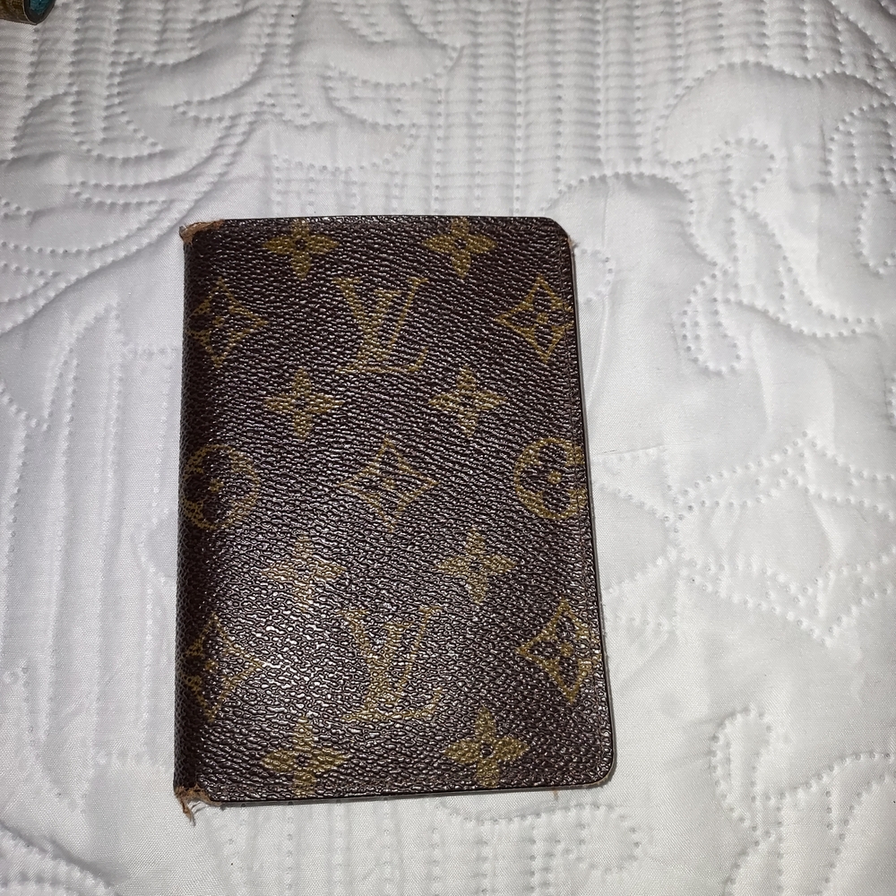 Louis Vuitton Brown and Gold Monogram Card Holder Passport